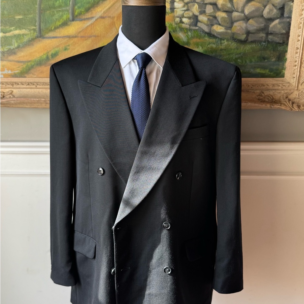 Jones New York Black Double-Breasted Men's Blazer